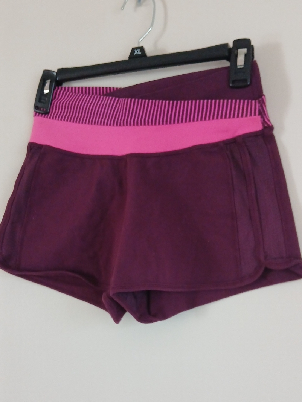 lululemon athletica Plum Shorts with Pink Waistband
